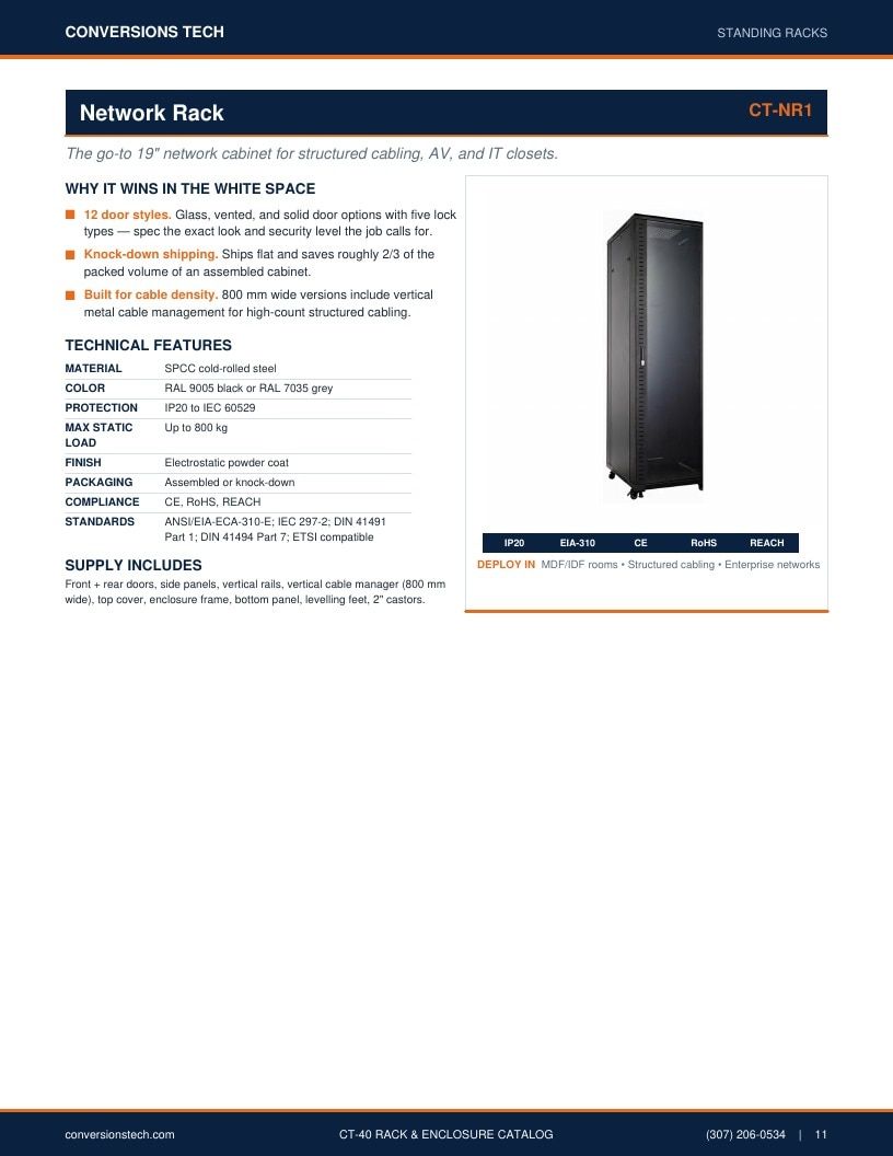 Conversions Tech Rack and Enclosure Catalog Weekly Ad January 1 - December 31, 2026