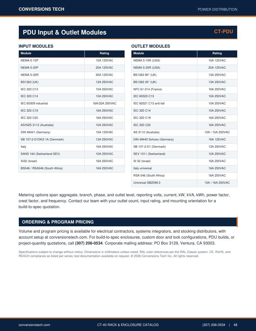 Conversions Tech Rack and Enclosure Catalog Weekly Ad January 1 - December 31, 2026