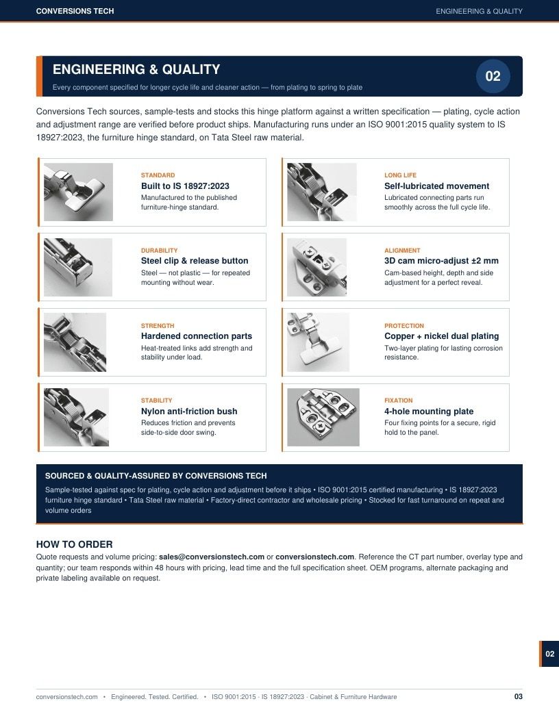 Conversions Tech Soft-Close Hinges Catalog Weekly Ad January 1 - December 31, 2026