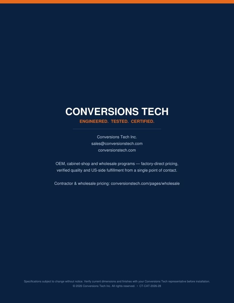 Conversions Tech Soft-Close Hinges Catalog Weekly Ad January 1 - December 31, 2026