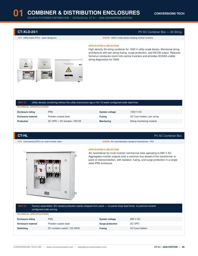 Conversions Tech Solar and PV Distribution Catalog Weekly Ad January 1 - December 31, 2026