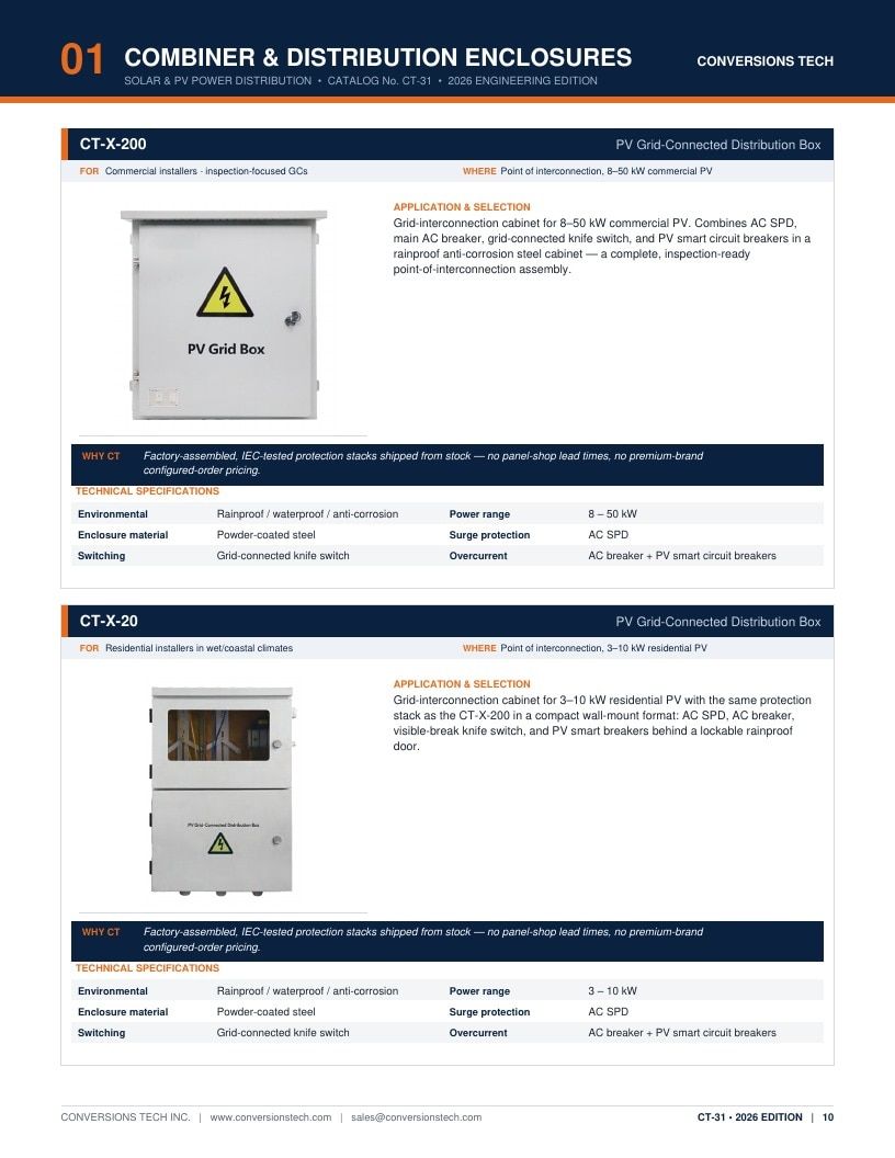 Conversions Tech Solar and PV Distribution Catalog Weekly Ad January 1 - December 31, 2026