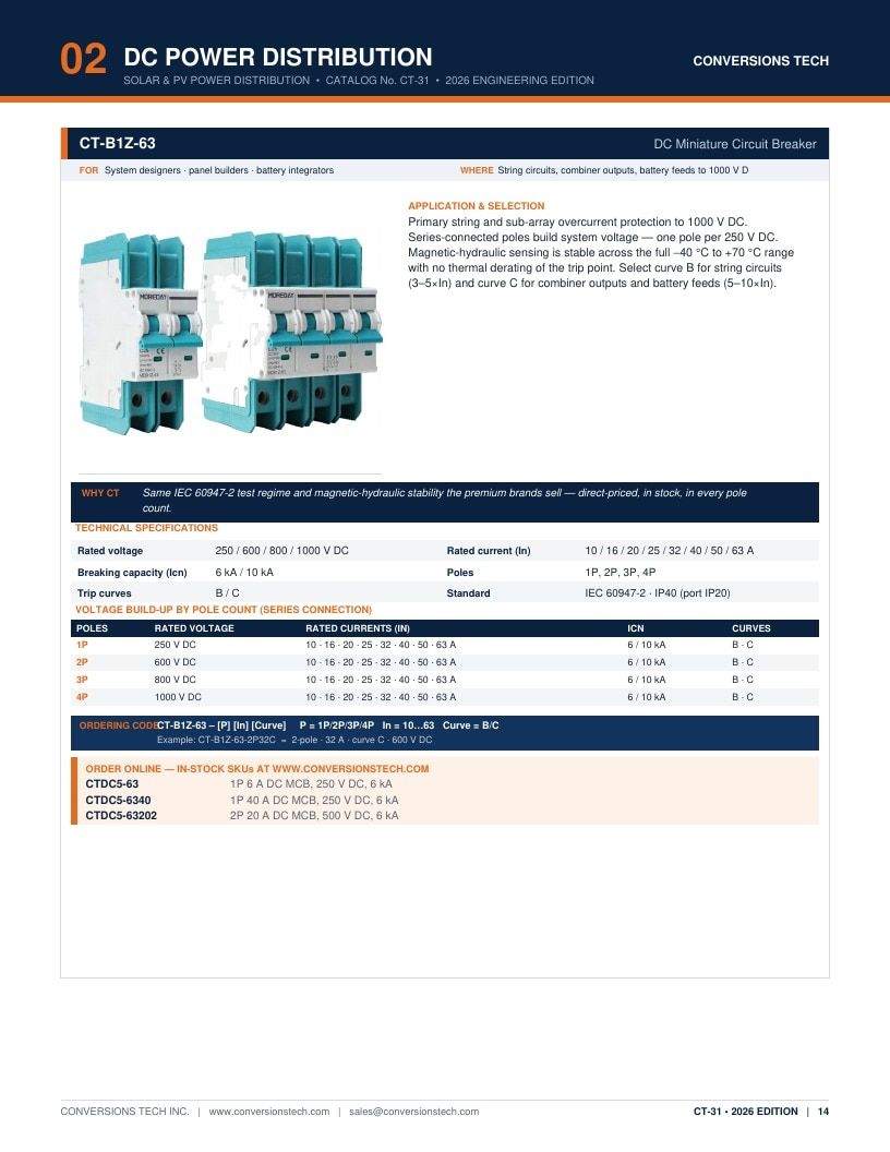 Conversions Tech Solar and PV Distribution Catalog Weekly Ad January 1 - December 31, 2026