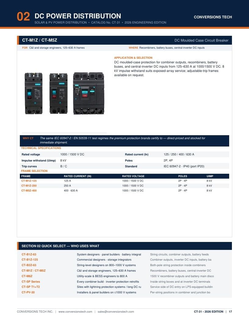 Conversions Tech Solar and PV Distribution Catalog Weekly Ad January 1 - December 31, 2026
