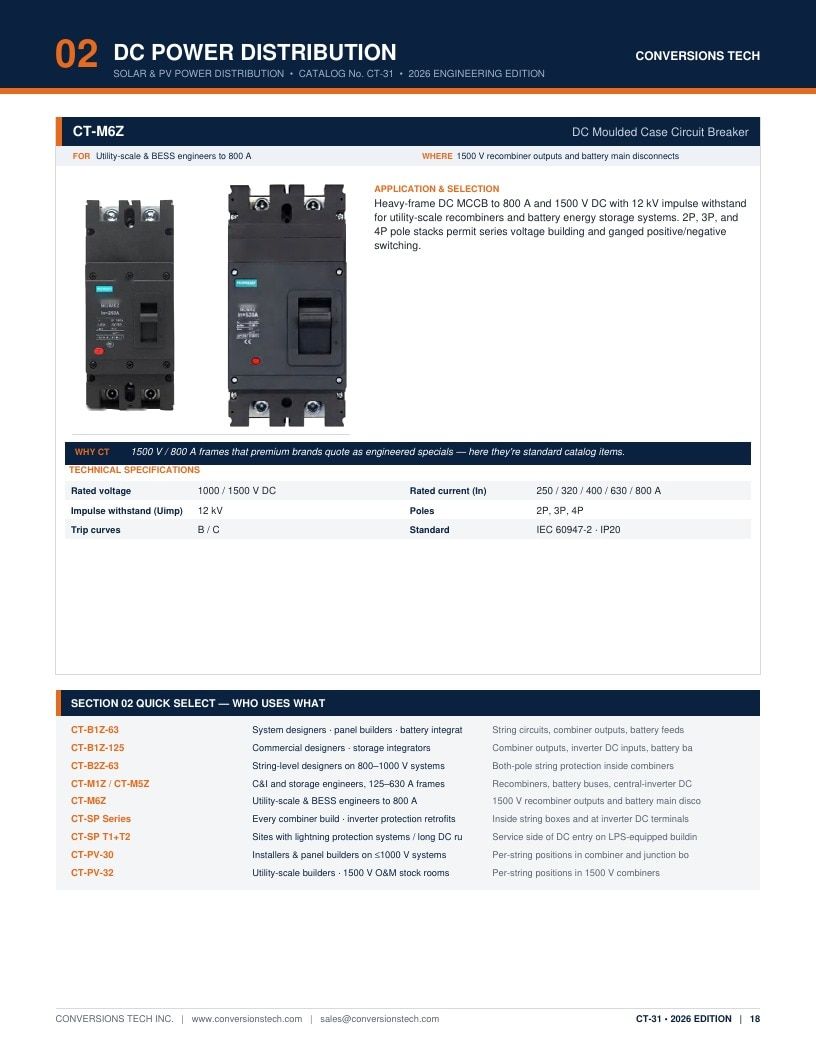 Conversions Tech Solar and PV Distribution Catalog Weekly Ad January 1 - December 31, 2026