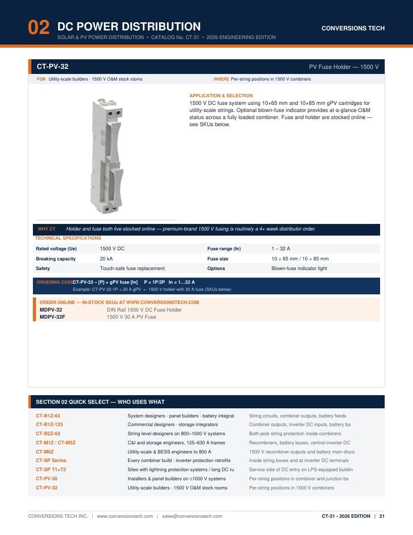 Conversions Tech Solar and PV Distribution Catalog Weekly Ad January 1 - December 31, 2026