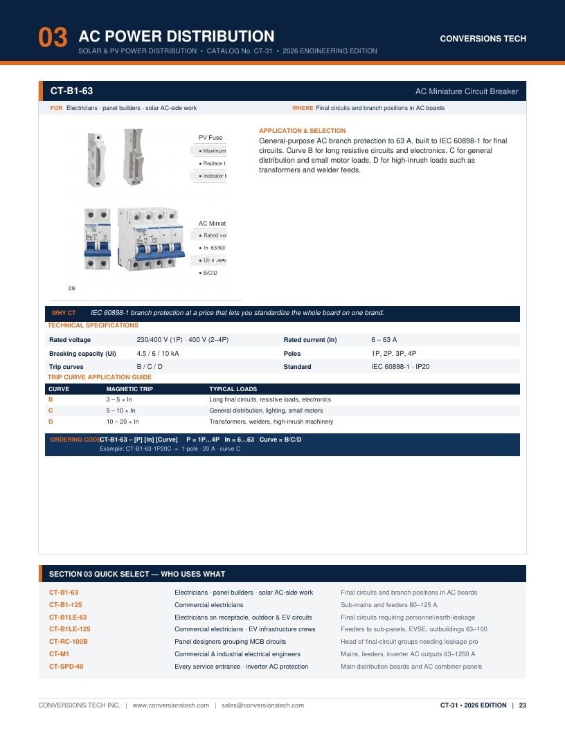 Conversions Tech Solar and PV Distribution Catalog Weekly Ad January 1 - December 31, 2026