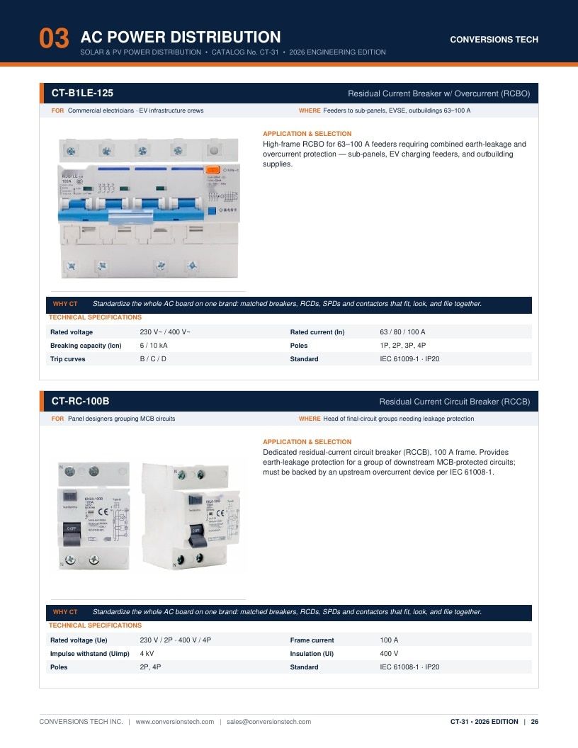 Conversions Tech Solar and PV Distribution Catalog Weekly Ad January 1 - December 31, 2026