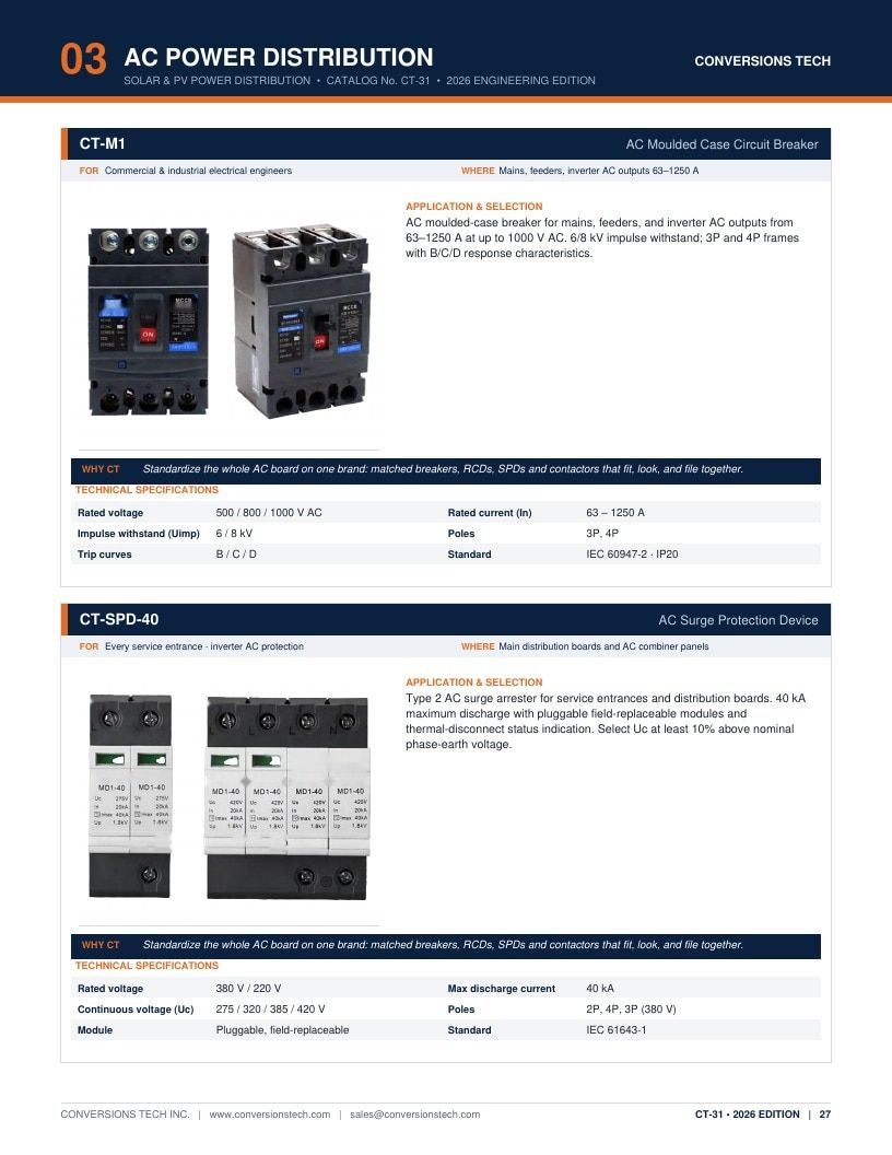 Conversions Tech Solar and PV Distribution Catalog Weekly Ad January 1 - December 31, 2026