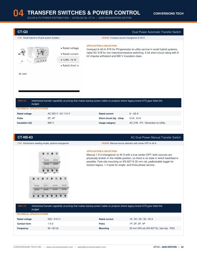 Conversions Tech Solar and PV Distribution Catalog Weekly Ad January 1 - December 31, 2026