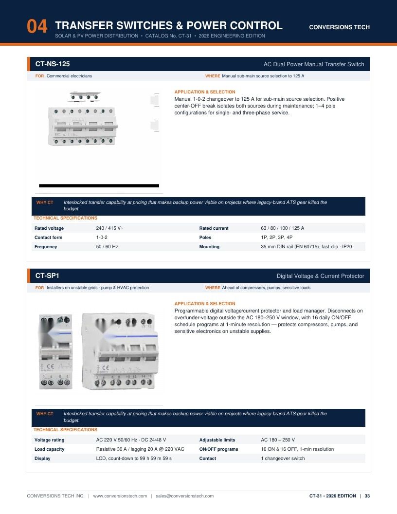 Conversions Tech Solar and PV Distribution Catalog Weekly Ad January 1 - December 31, 2026