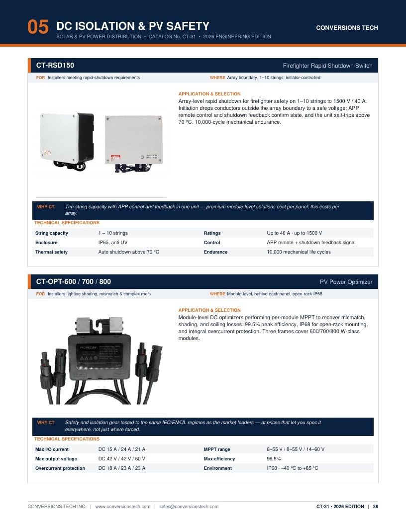 Conversions Tech Solar and PV Distribution Catalog Weekly Ad January 1 - December 31, 2026