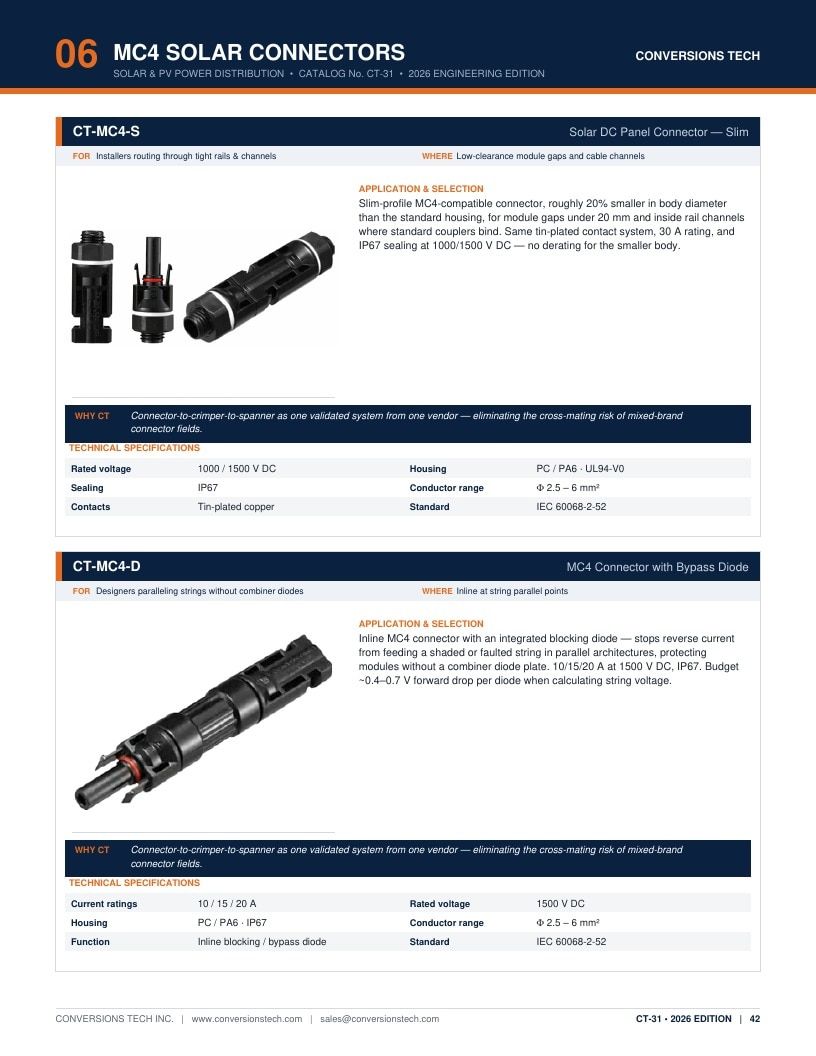 Conversions Tech Solar and PV Distribution Catalog Weekly Ad January 1 - December 31, 2026