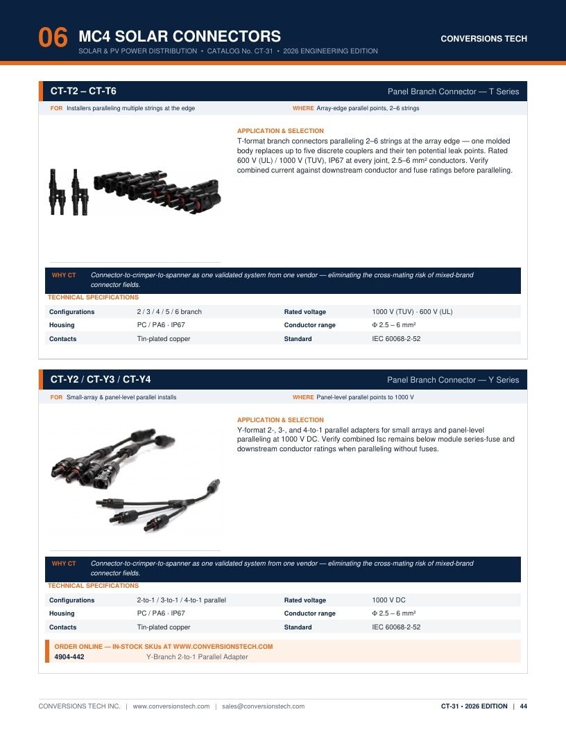 Conversions Tech Solar and PV Distribution Catalog Weekly Ad January 1 - December 31, 2026