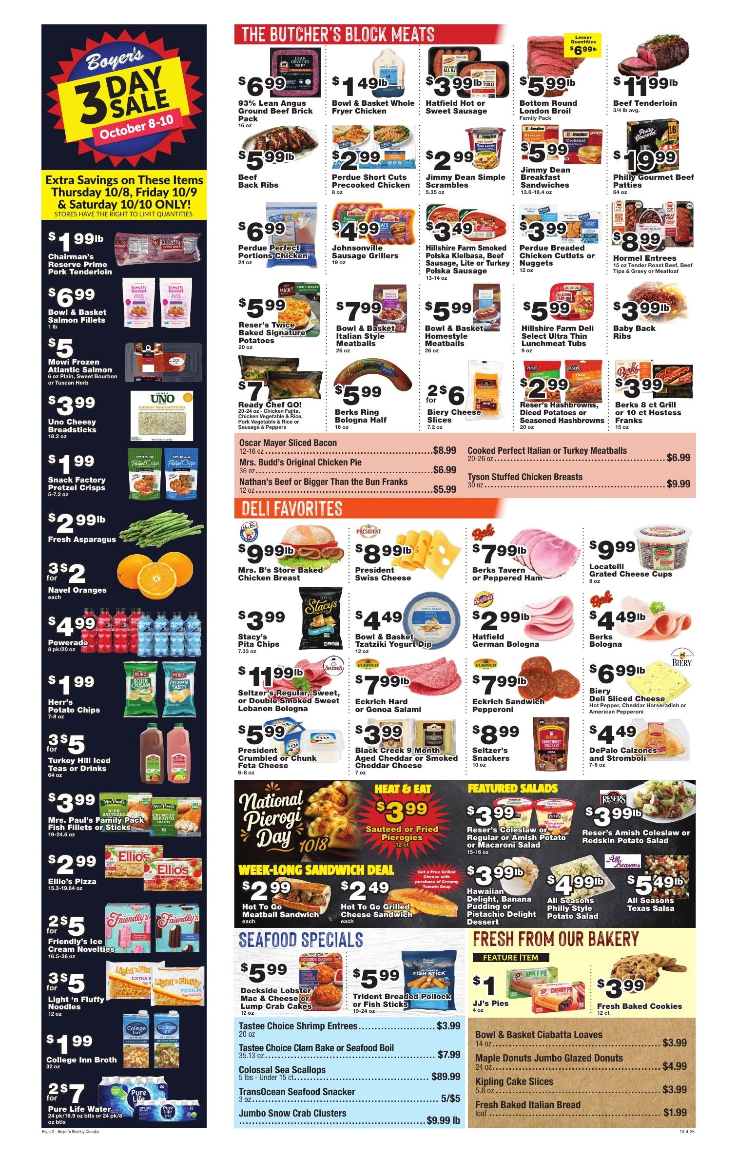 Boyer's Food Markets (Ashland and other locations, PA) Weekly Ad October 4 - 10, 2026