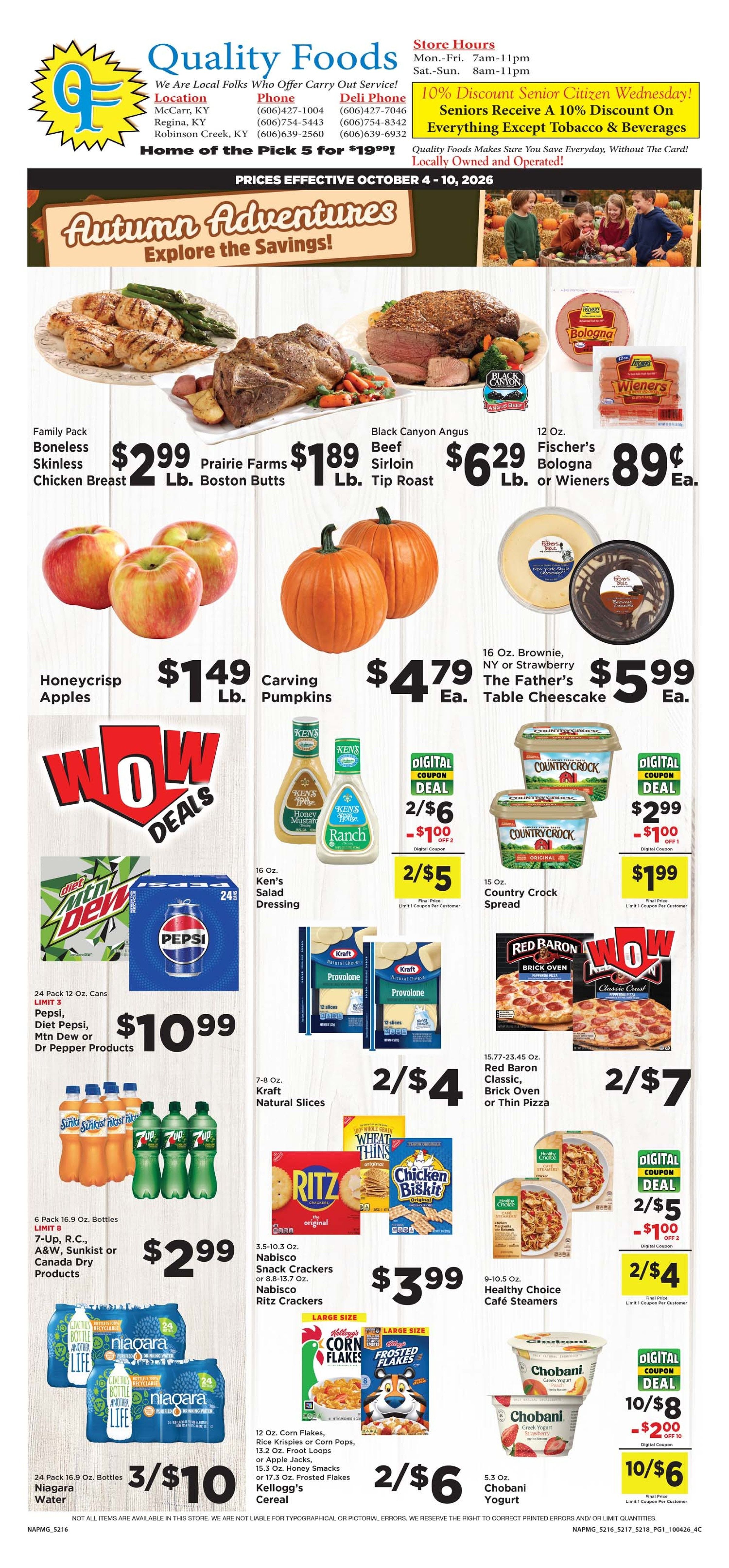 Quality Foods - Buskirk Autumn Adventures Explore the Savings Weekly Ad October 4 - 10, 2026