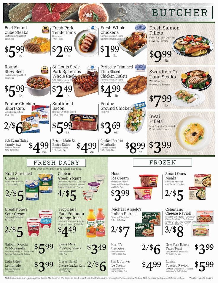 Walsh's Quality Market IGA Weekly Ad October 4 - 10, 2026