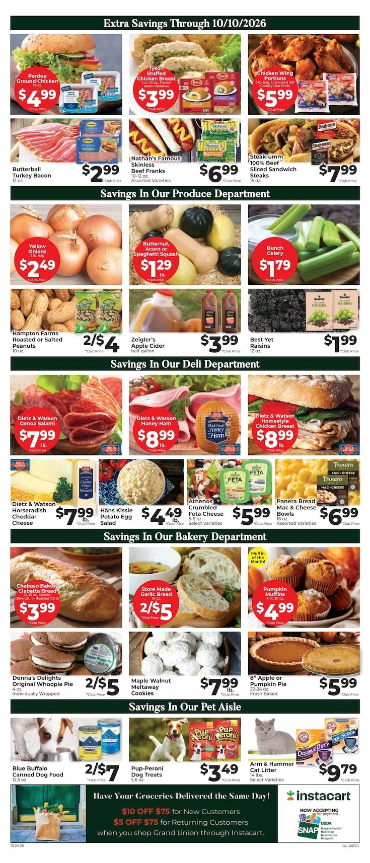 Grand Union (New York) Weekly Ad October 4 - 10, 2026