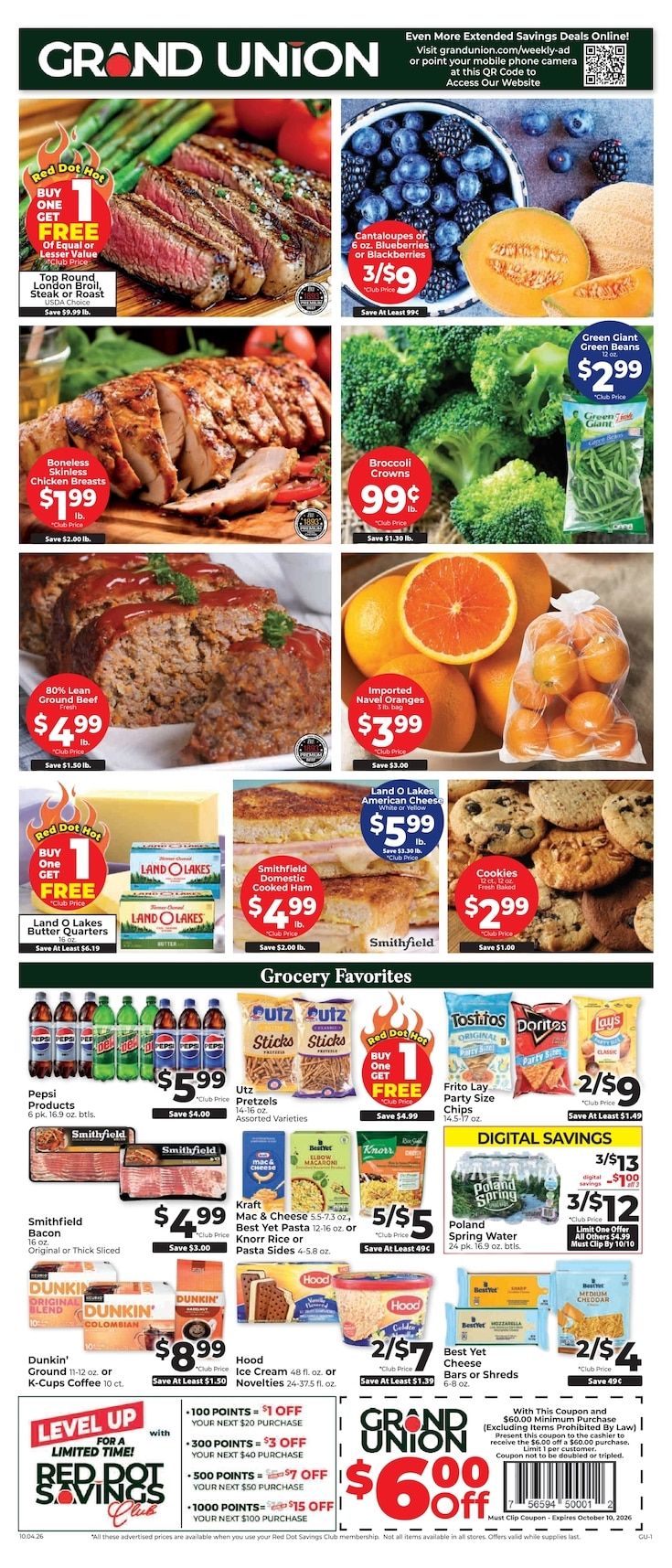 Grand Union (Rutland, VT) Weekly Ad October 4 - 10, 2026