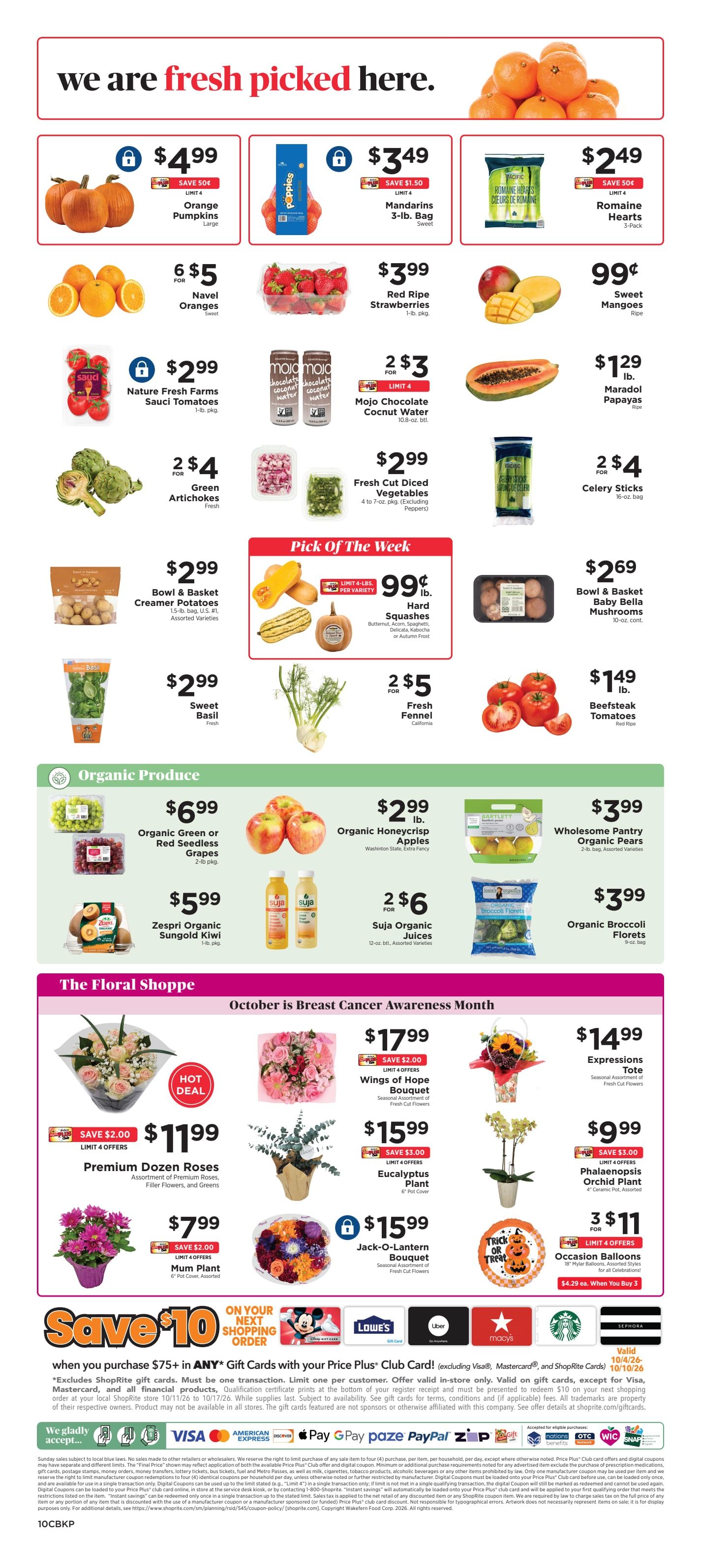 ShopRite (1101 Governors Place, Bear, DE) Weekly Ad October 4 - 10, 2026