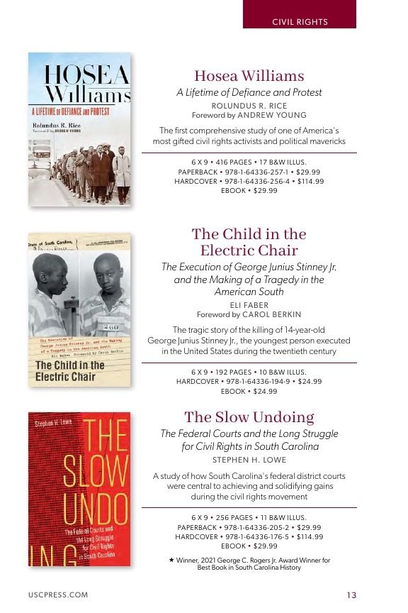 University of South Carolina Press Southern History Catalog Weekly Ad January 1 - December 31, 2026