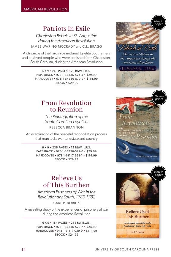 University of South Carolina Press Southern History Catalog Weekly Ad January 1 - December 31, 2026