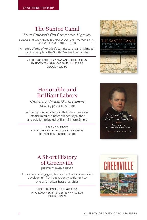 University of South Carolina Press Southern History Catalog Weekly Ad January 1 - December 31, 2026