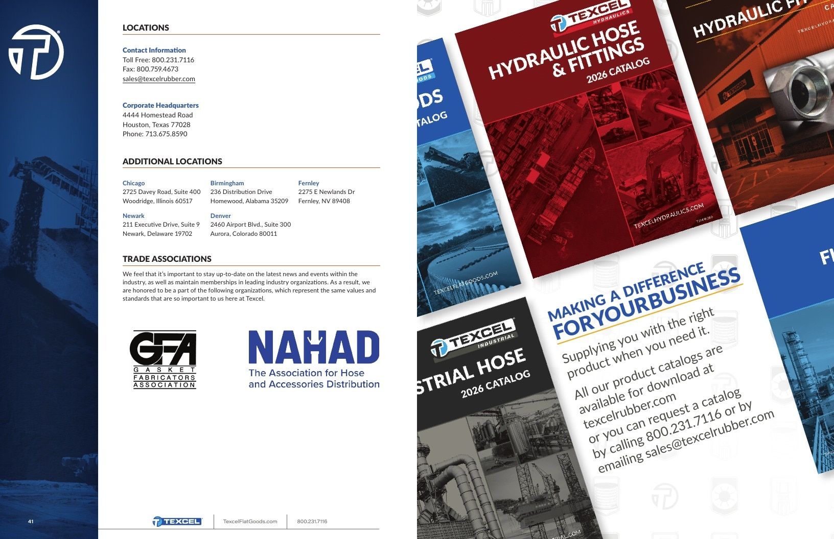 Texcel Rubber Flat Goods Catalog Weekly Ad January 1 - December 31, 2026