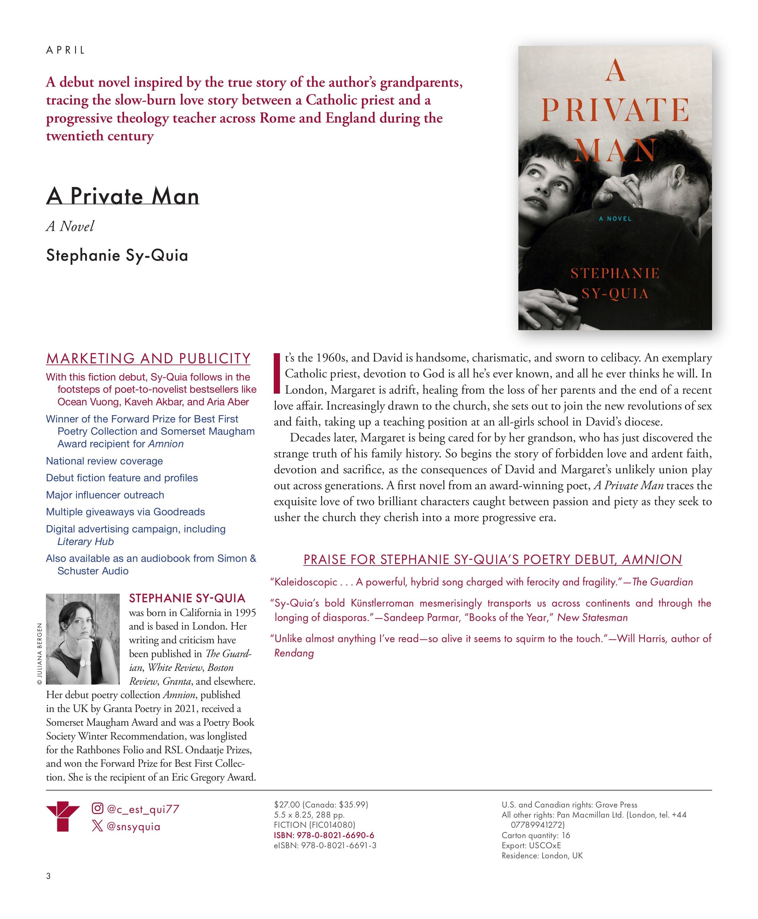Grove Atlantic Spring Book Catalog Weekly Ad January 1 - December 31, 2026