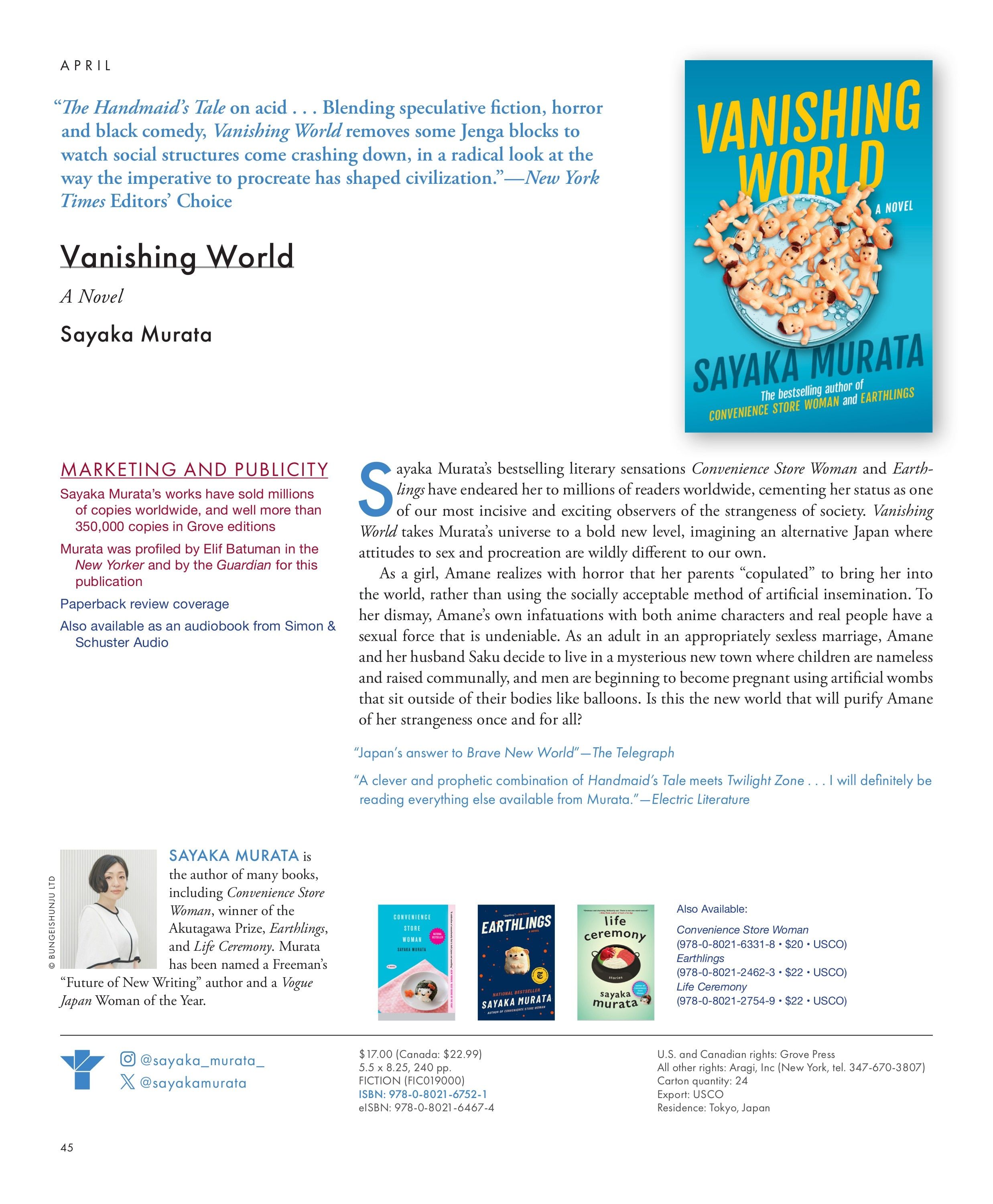 Grove Atlantic Spring Book Catalog Weekly Ad January 1 - December 31, 2026