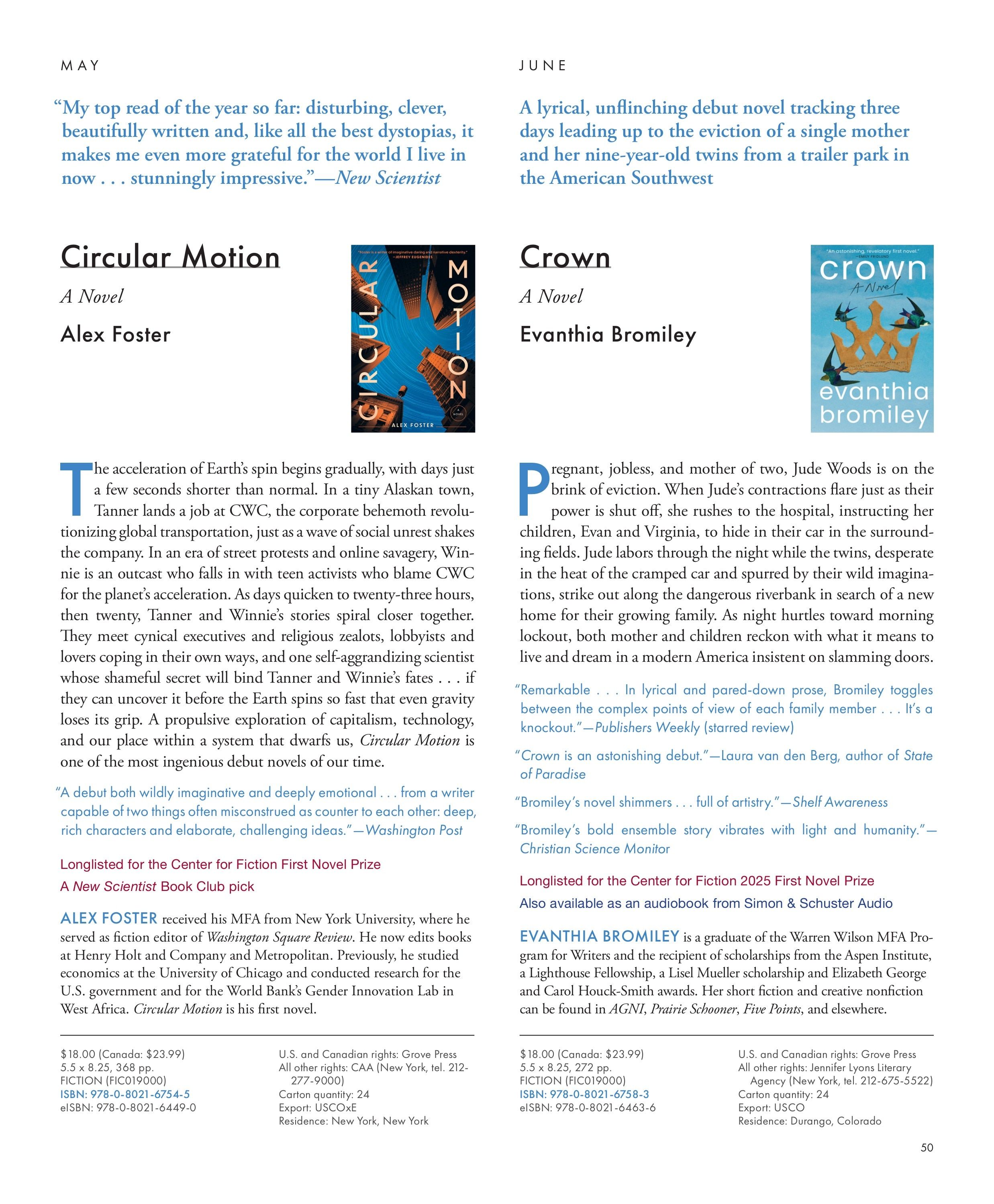 Grove Atlantic Spring Book Catalog Weekly Ad January 1 - December 31, 2026