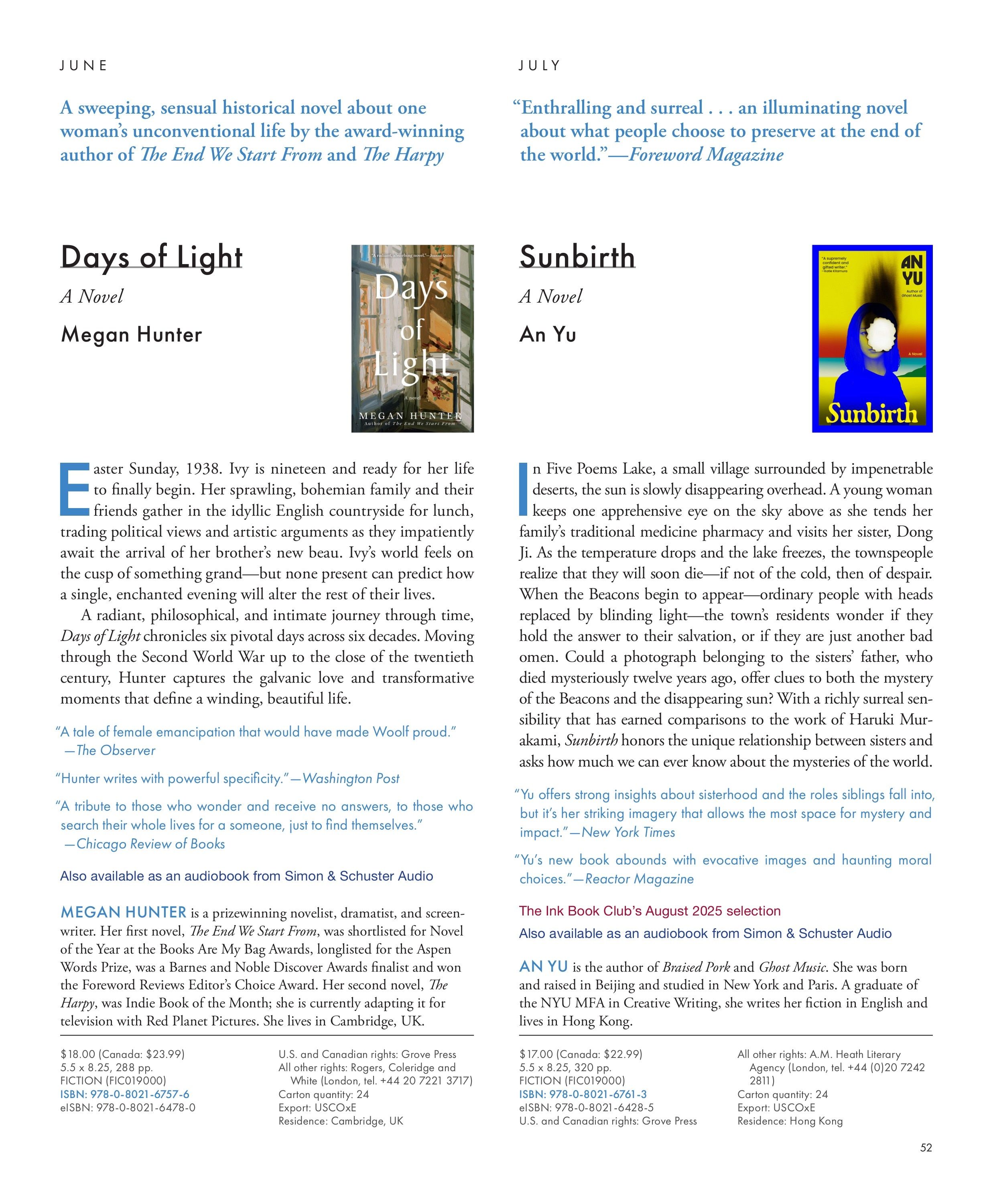 Grove Atlantic Spring Book Catalog Weekly Ad January 1 - December 31, 2026
