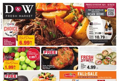 D&W Fresh Market Weekly Ad October 4 - 10, 2026