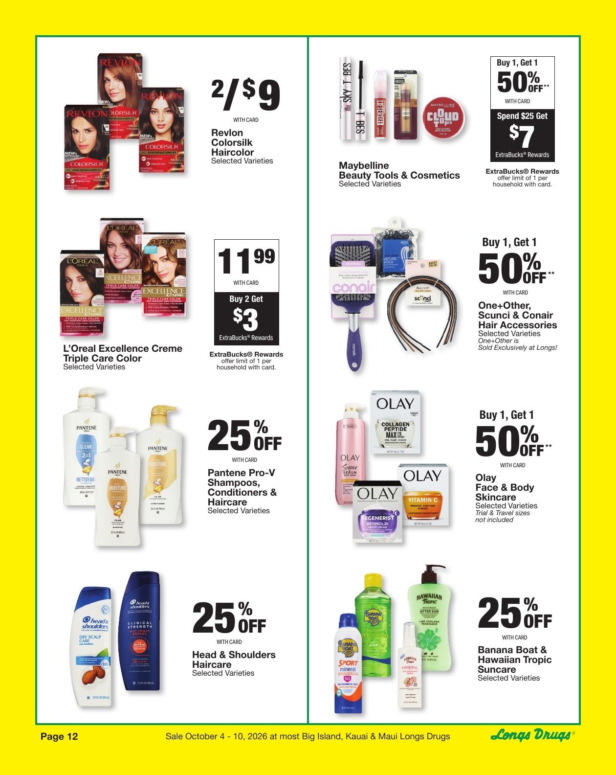 Longs Drugs Big Island Weekly Ad October 4 - 10, 2026
