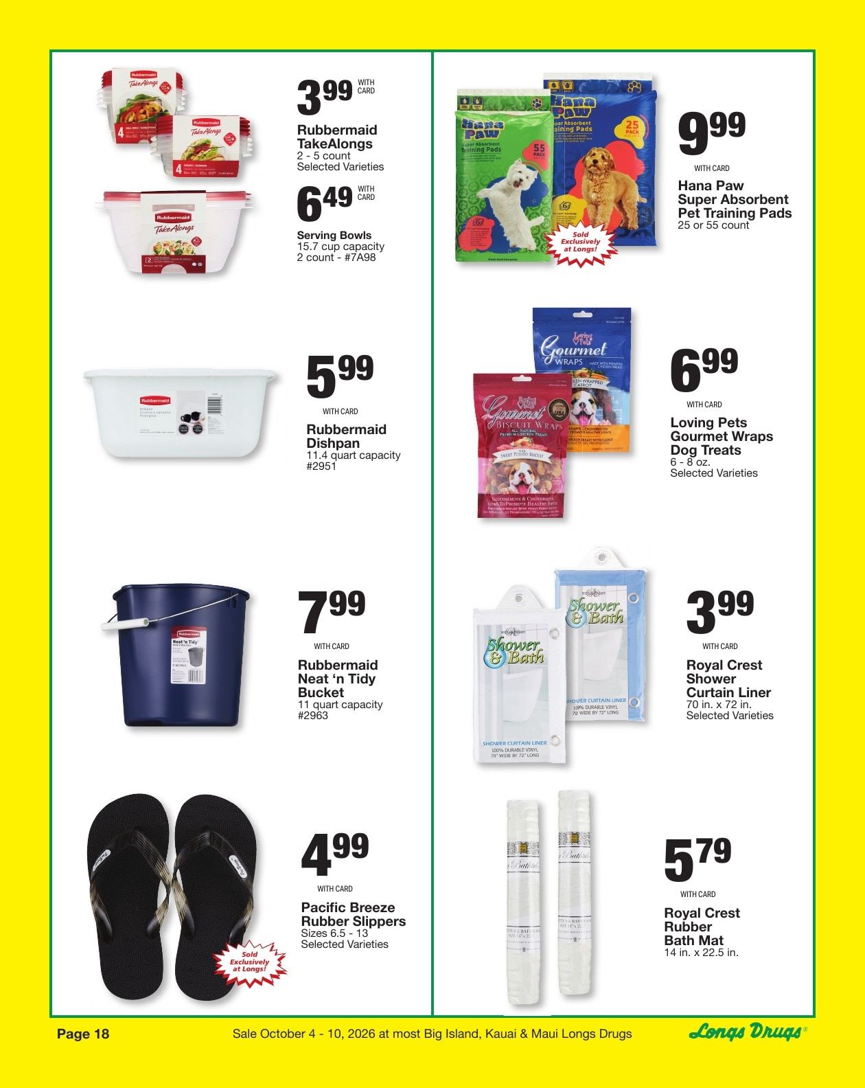 Longs Drugs Big Island Weekly Ad October 4 - 10, 2026