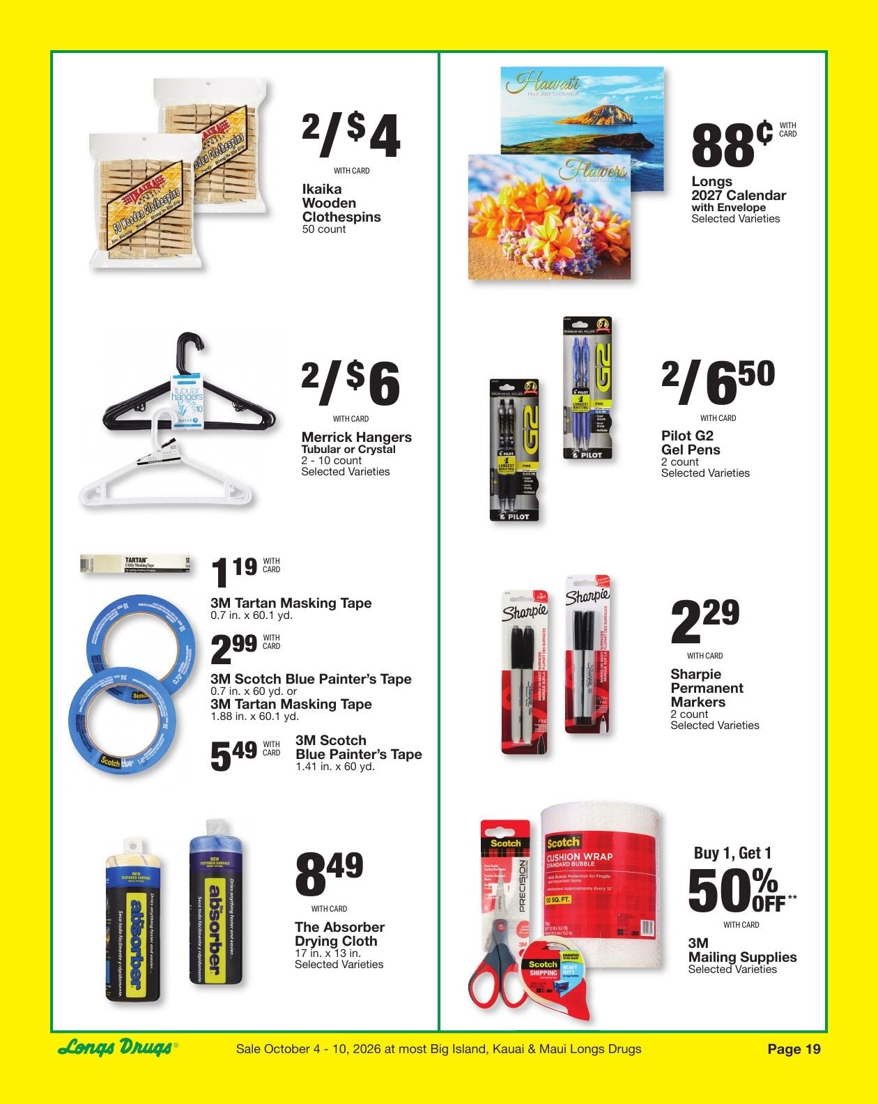 Longs Drugs Big Island Weekly Ad October 4 - 10, 2026
