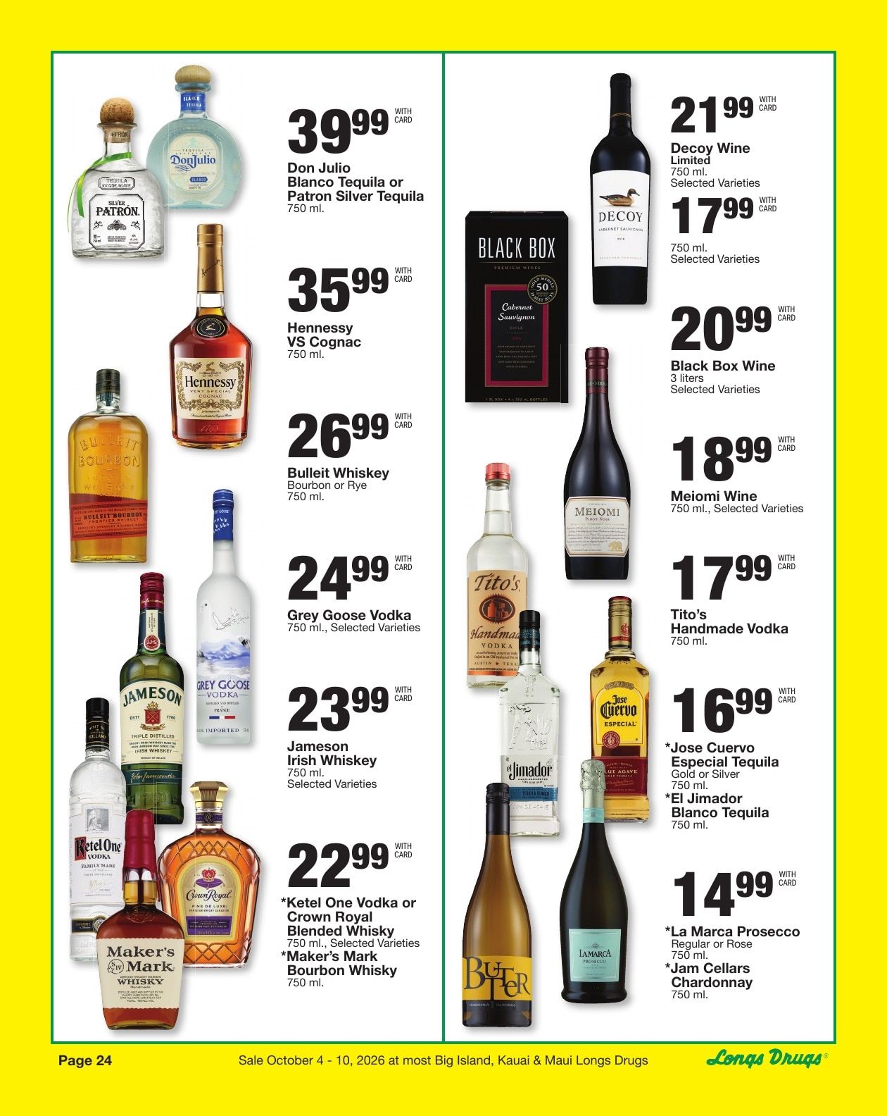 Longs Drugs Big Island Weekly Ad October 4 - 10, 2026