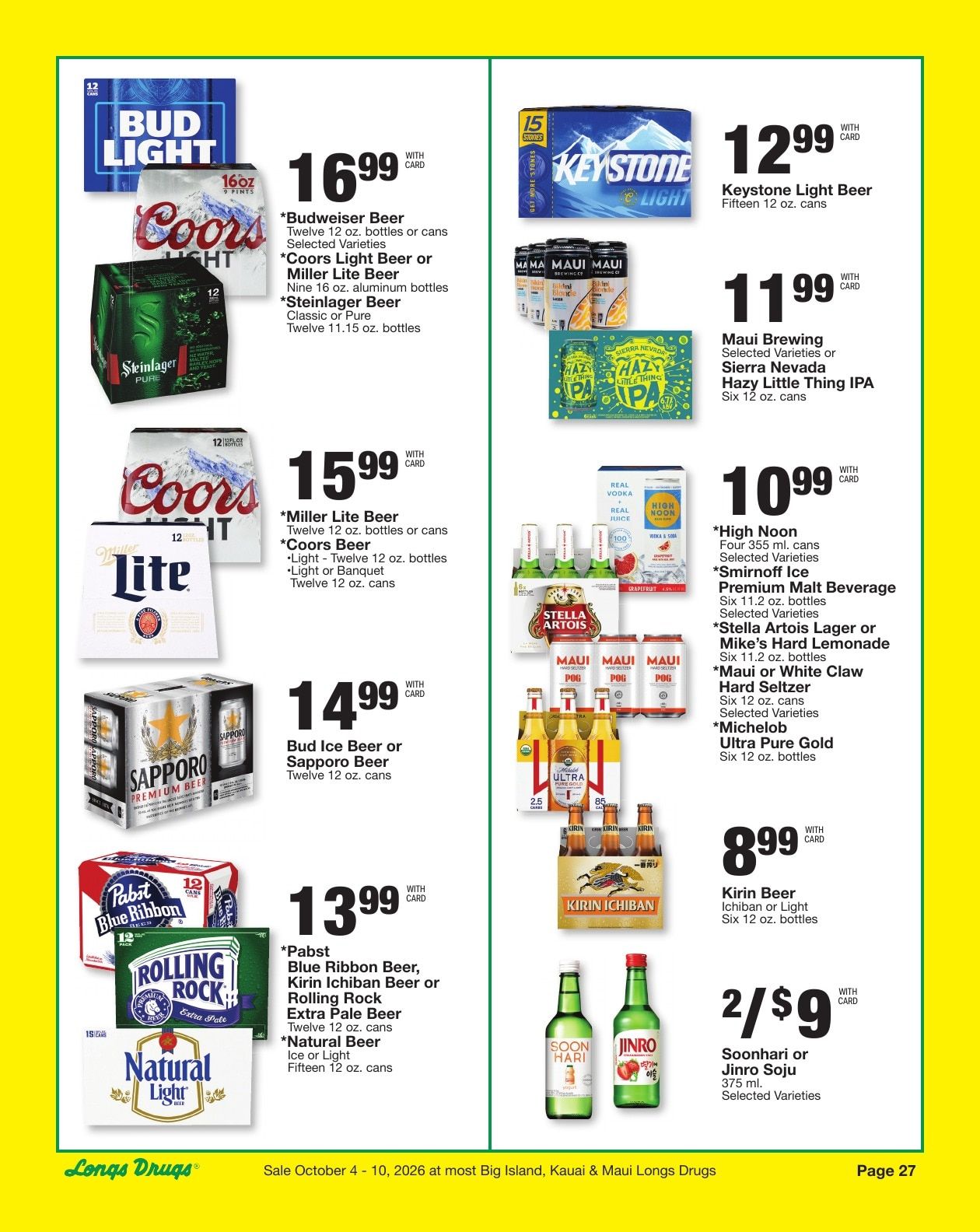 Longs Drugs Big Island Weekly Ad October 4 - 10, 2026