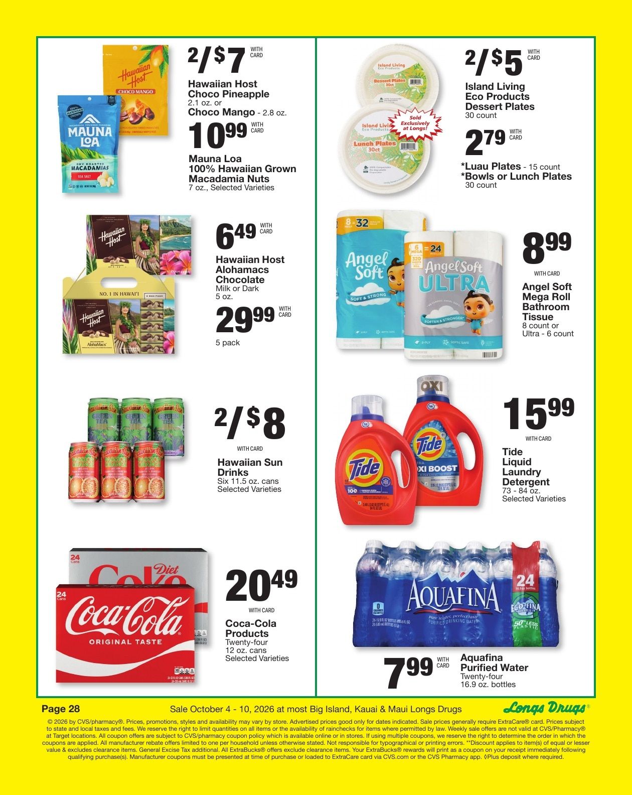 Longs Drugs Big Island Weekly Ad October 4 - 10, 2026