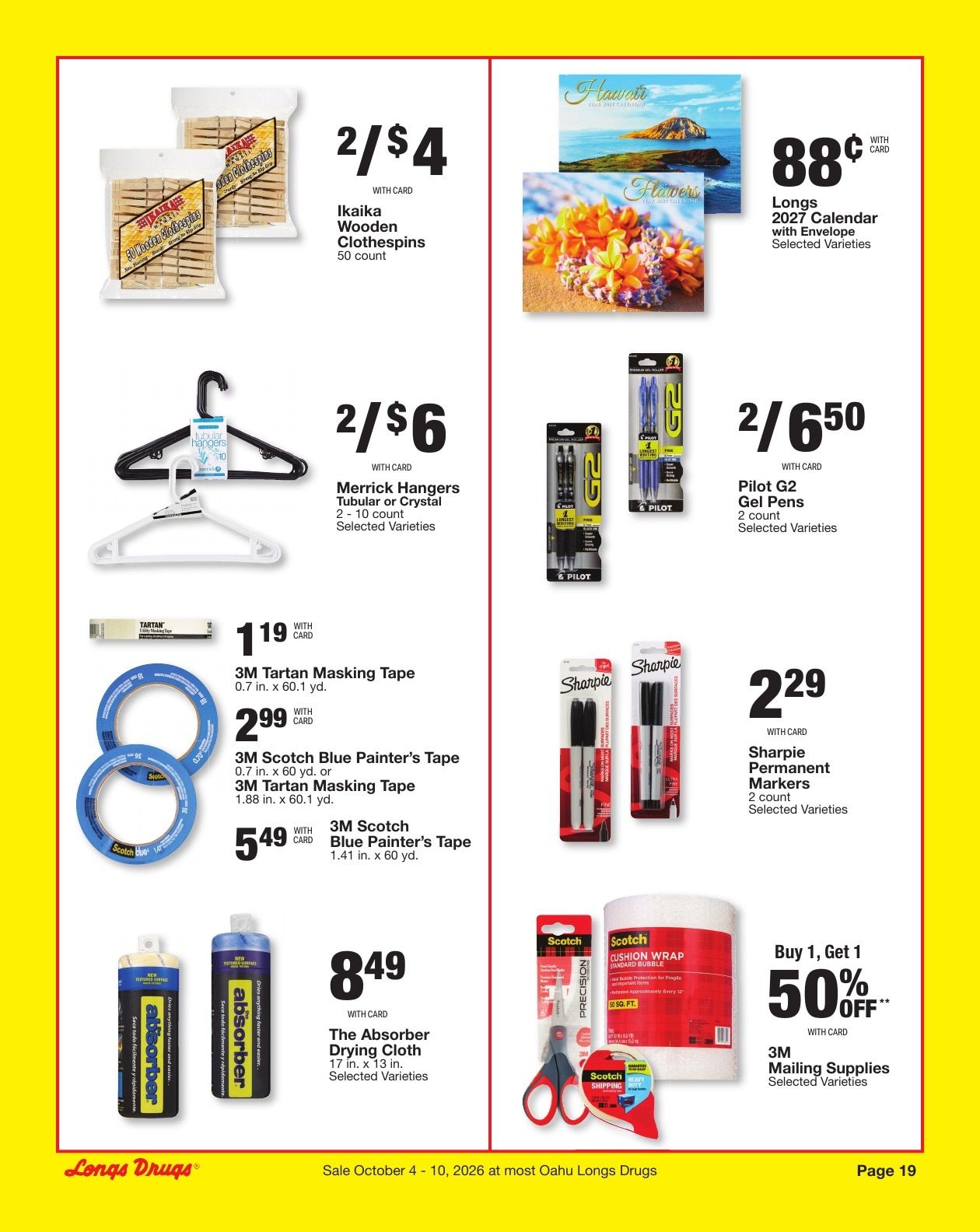 Longs Drugs Oahu Weekly Ad October 4 - 10, 2026