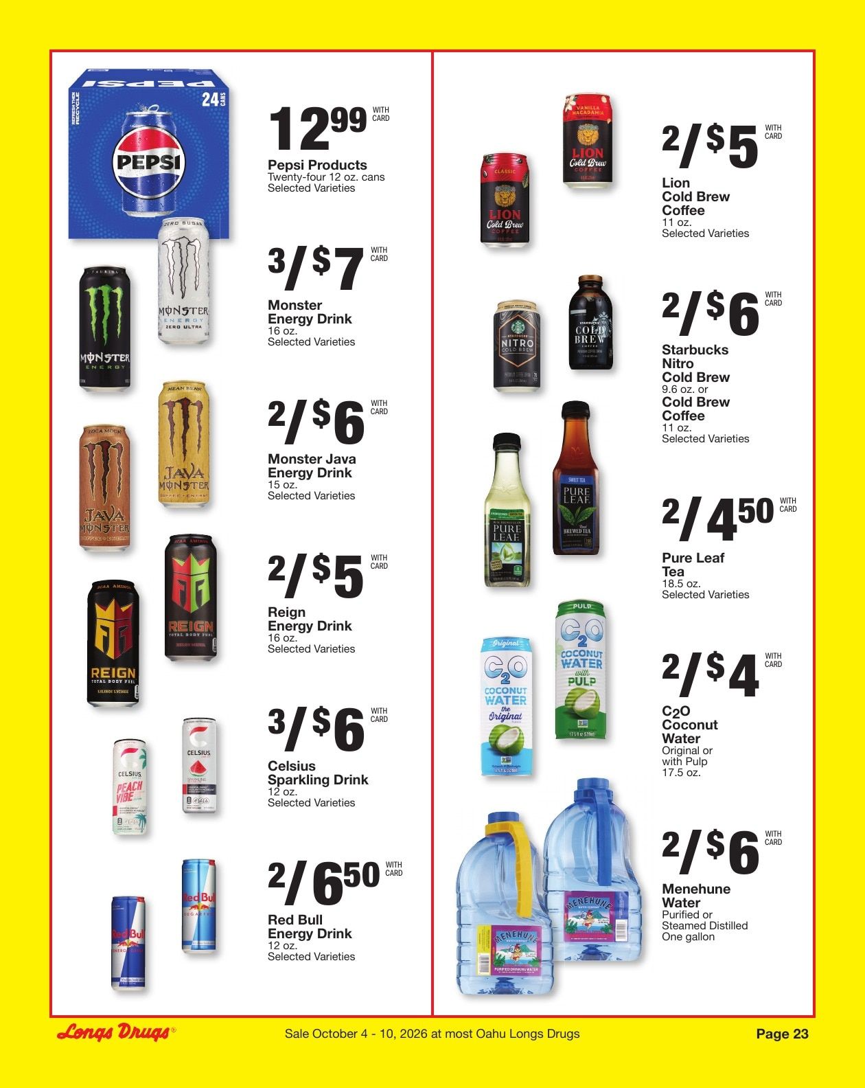 Longs Drugs Oahu Weekly Ad October 4 - 10, 2026