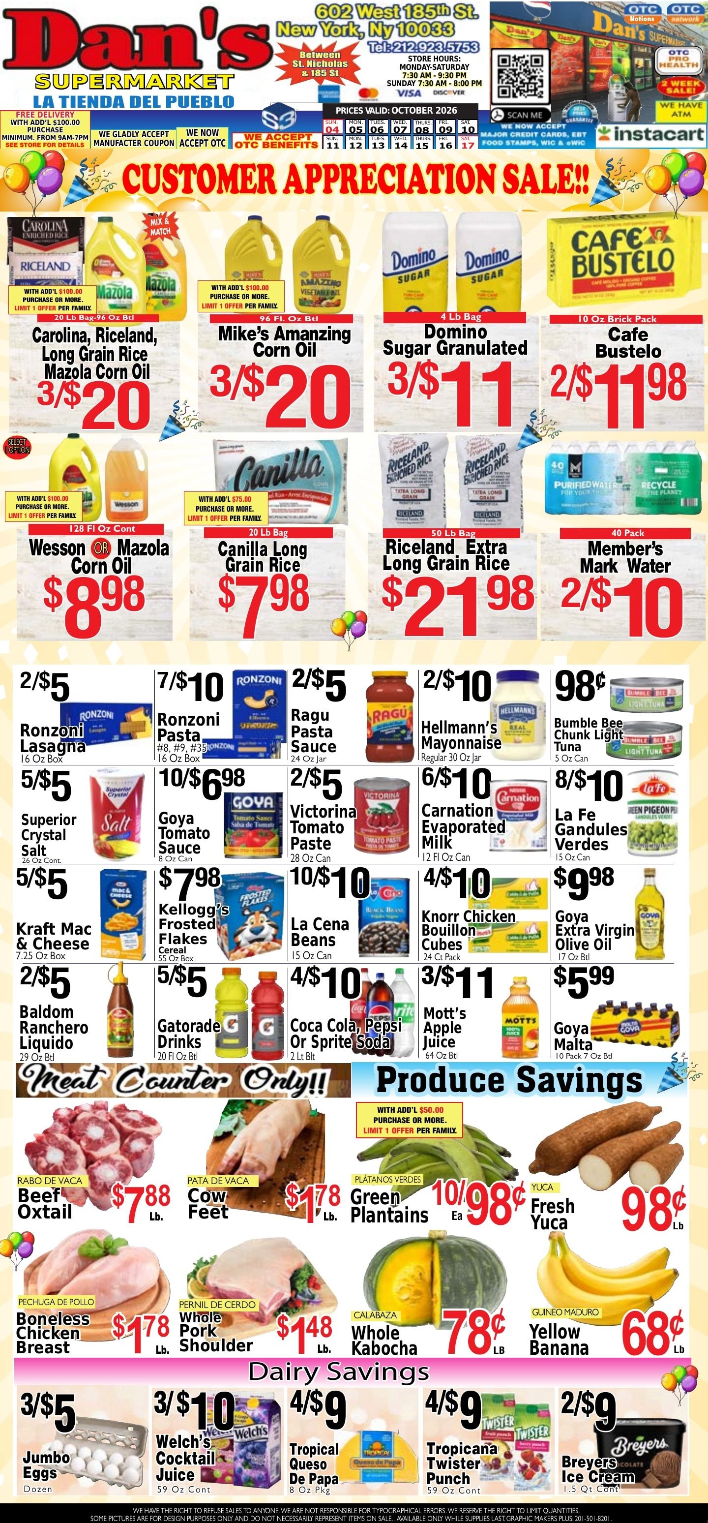 Dan's Supermarket Weekly Ad October 4 - 10, 2026