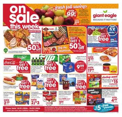 Giant Eagle (Centerville Area, PA) Weekly Ad October 1 - 7, 2026