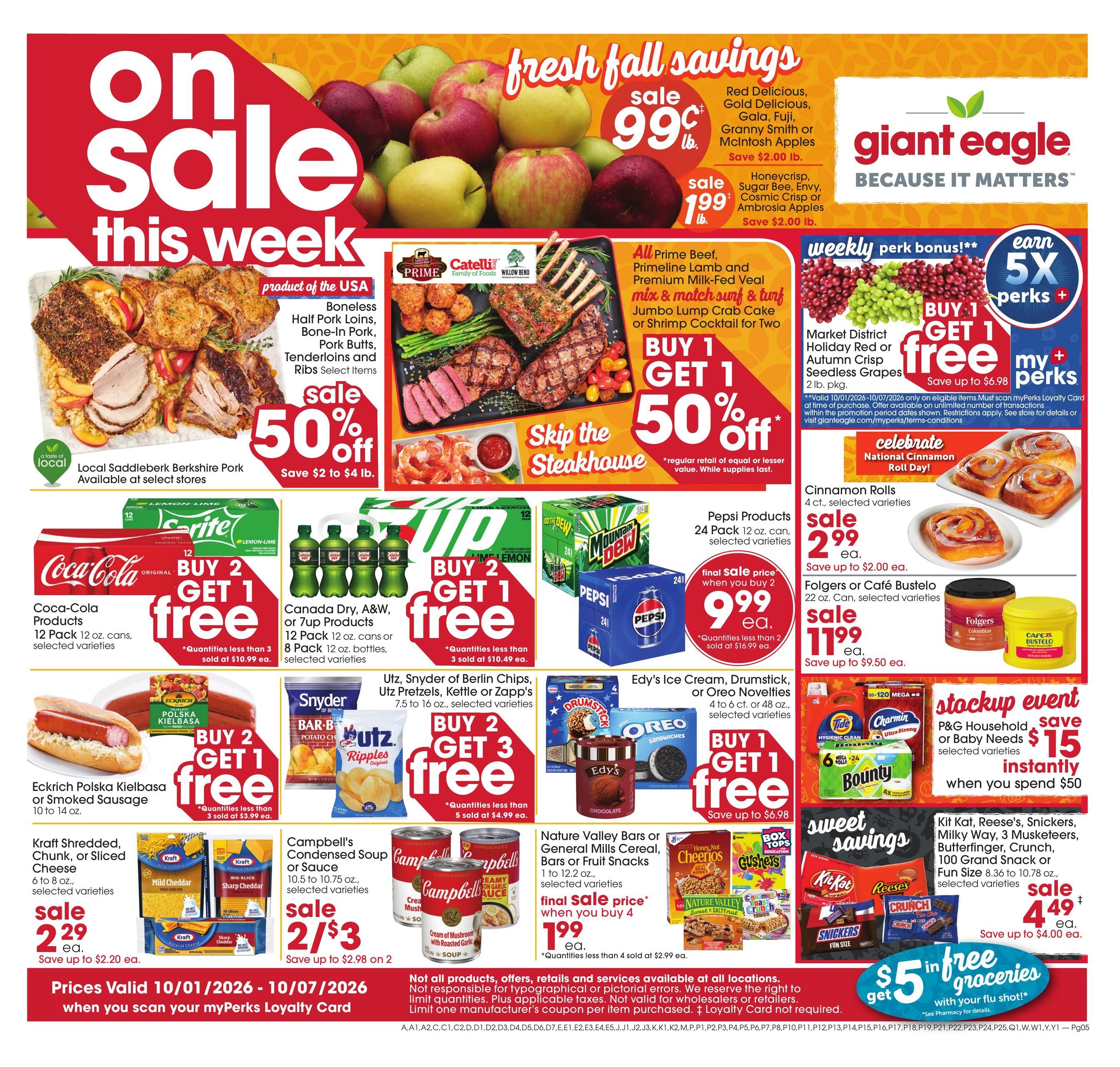 Giant Eagle (Centerville Area, PA) Weekly Ad October 1 - 7, 2026