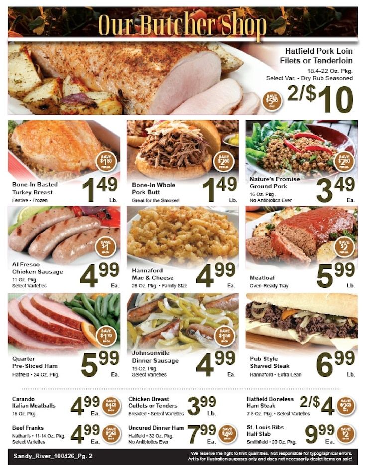 Sandy River Shop 'n Save Weekly Ad October 4 - 10, 2026