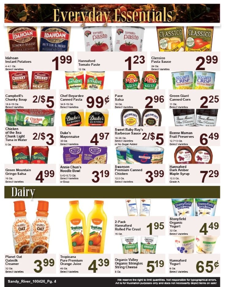 Sandy River Shop 'n Save Weekly Ad October 4 - 10, 2026