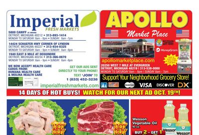 Apollo Market Place (20250 West Seven Mile Road, Detroit, MI) Weekly Ad October 6 - 19, 2026