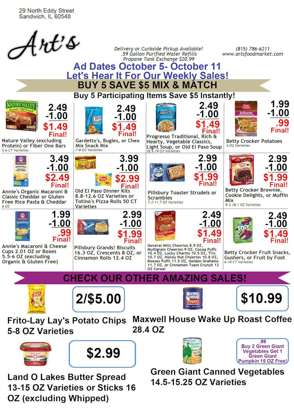Art's Food Market Weekly Ad October 5 - 11, 2026