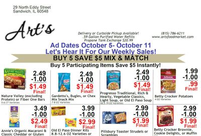 Art's Food Market Weekly Ad October 5 - 11, 2026