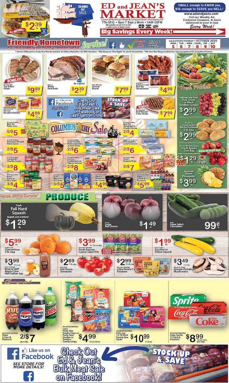 Ed and Jean's Market Weekly Ad October 5 - 10, 2026